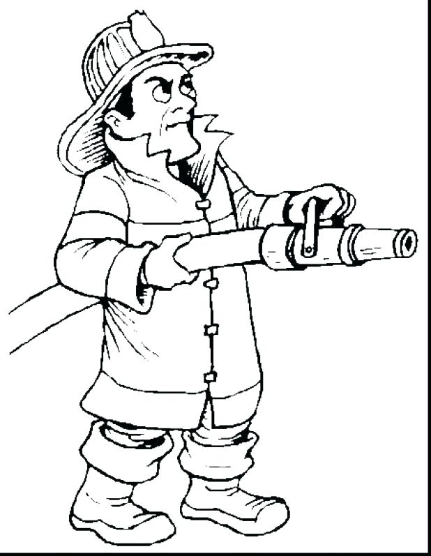 618x797 Fire Fighter Coloring Pages Firefighter Coloring Page Photograph