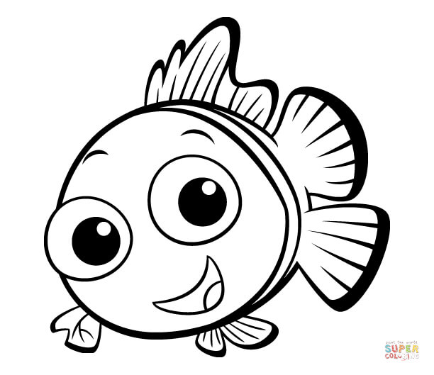 612x529 Fish Coloring Pictures Small Fish Coloring Page Free Printable