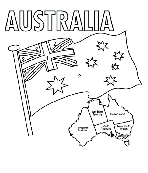 599x702 Australian Flag Colouring Page Printable Flag Coloring Page