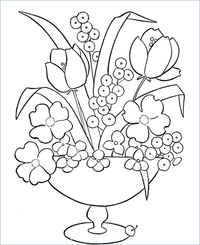 Rose Flower Coloring Pages Kids 670x820 Rose Flower Coloring Pages Kids