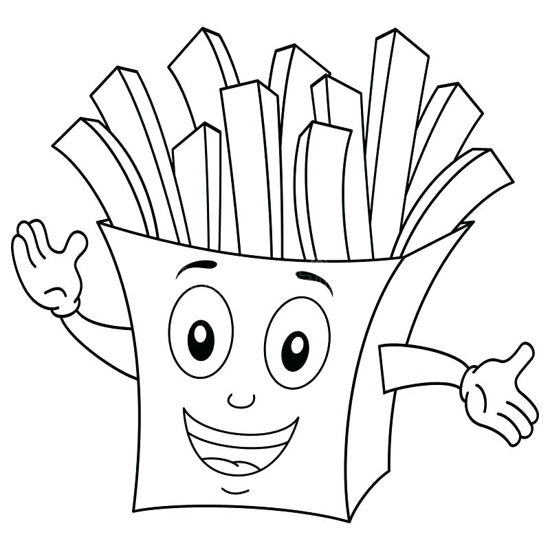 Printable Cute Food Coloring Pages French Fries Page Of Paper Bag 800x800 Printable Cute Food Coloring Pages French Fries Page Of Paper Bag