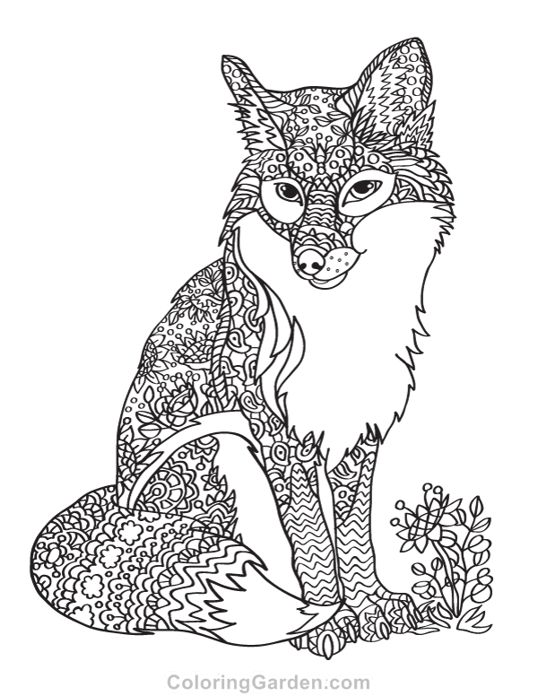 Free Printable Fox Adult Coloring Page. Download It In Pdf Format 600x776 Free Printable Fox Adult Coloring Page. Download It In Pdf Format