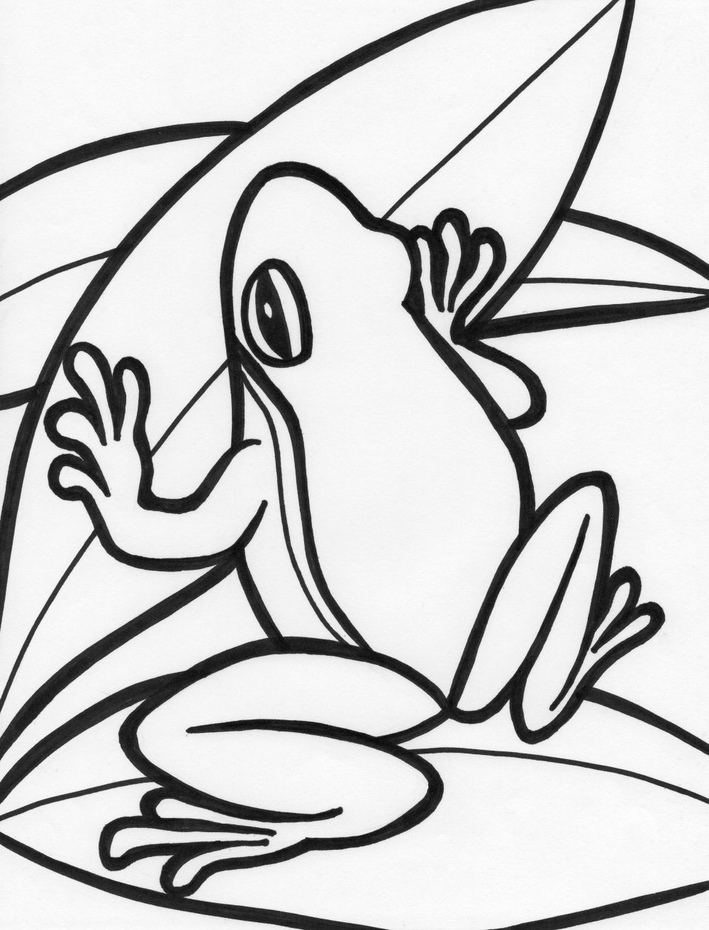 Printable Frog Coloring Pages