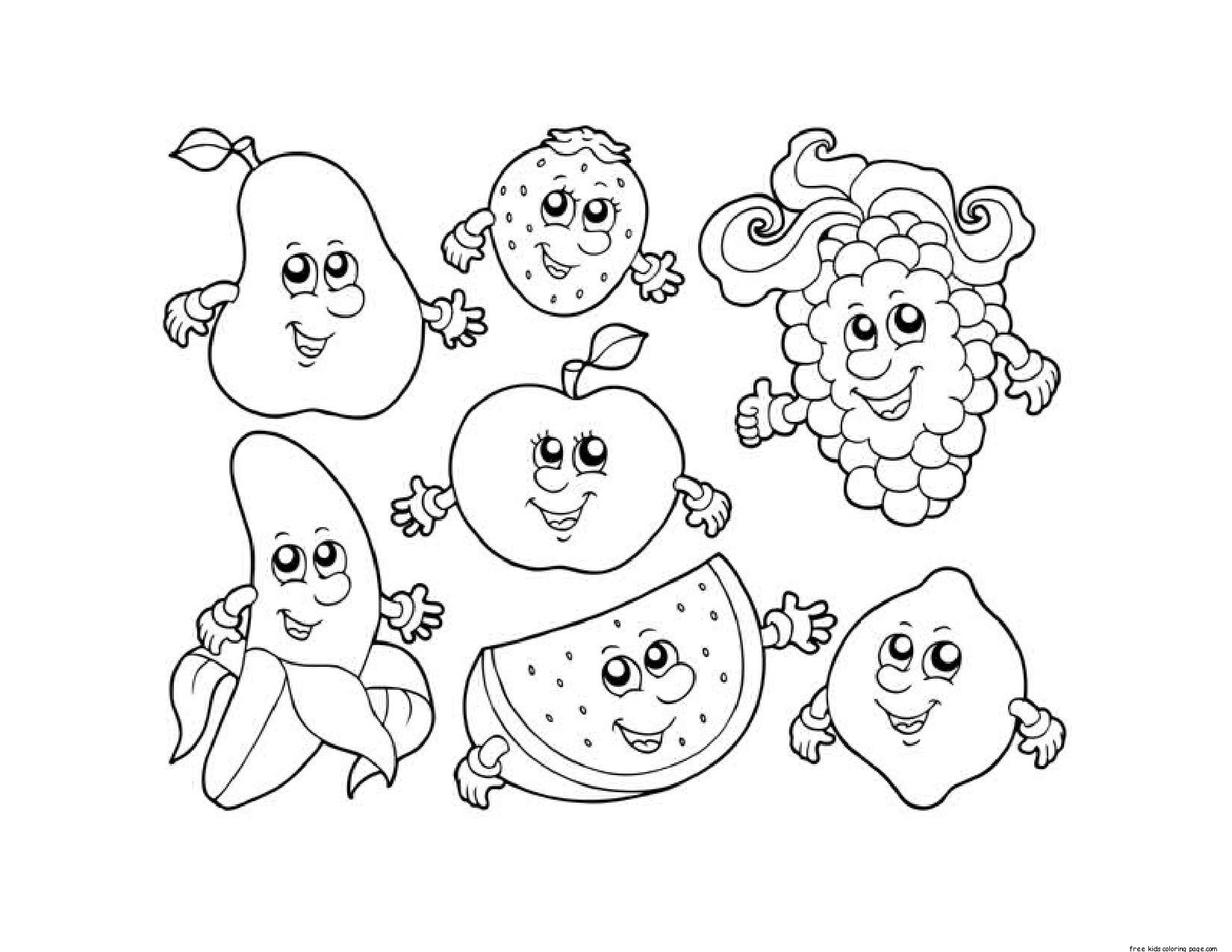 1650x1275 Fruits Coloring Pages