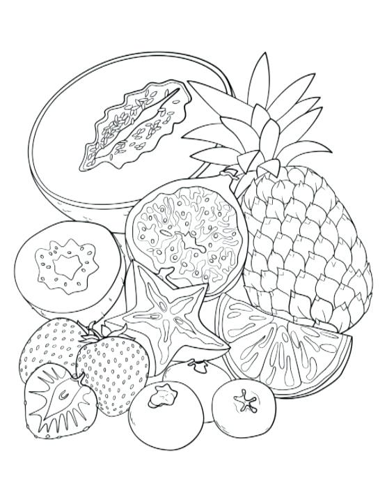 556x720 Printable Fruit Coloring Pages Luxurious And Splendid Tropical