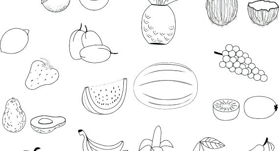 570x310 Printable Fruit Coloring Pages Coloring Ideas Pro