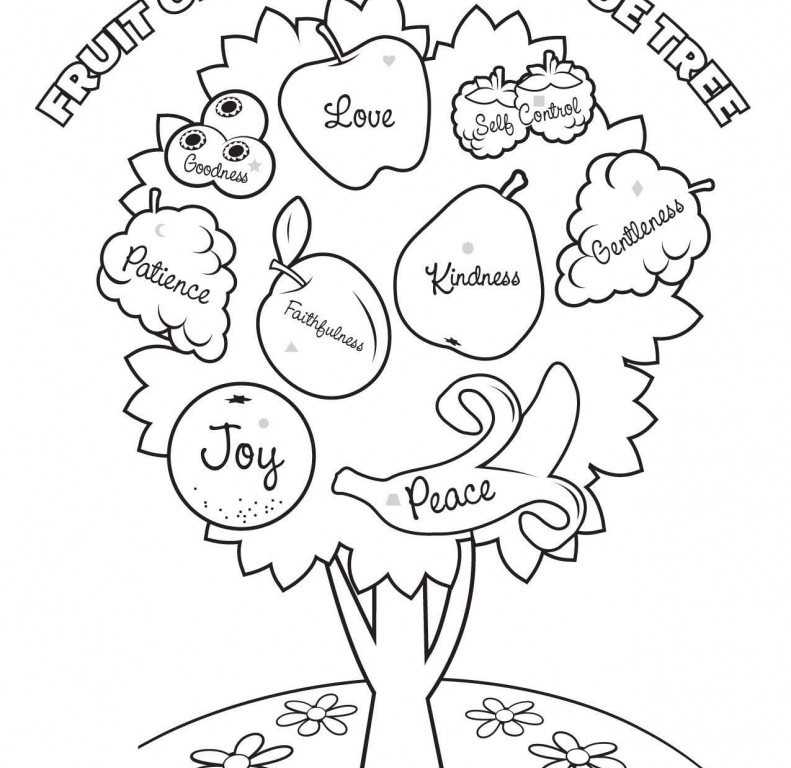 791x768 Contemporary Ideas Fruit Of The Spirit Coloring Pages 10 Free