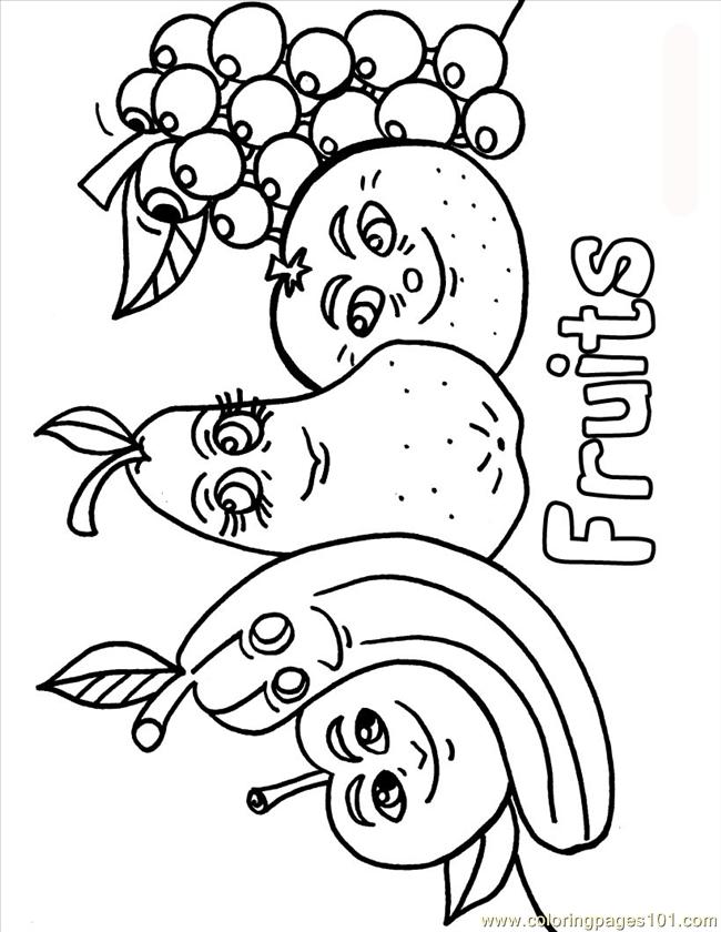 650x840 Printable Coloring Pictures Of Fruits And Vegetables Free