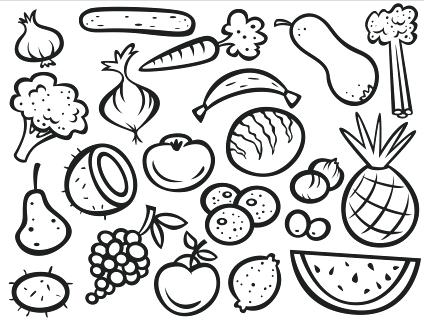 424x320 Printable Vegetable Coloring Pages Vegetable Garden Coloring Pages