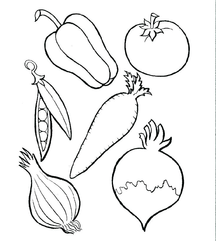734x818 Coloring Pictures Of Fruits And Vegetables Fruit And Vegetable