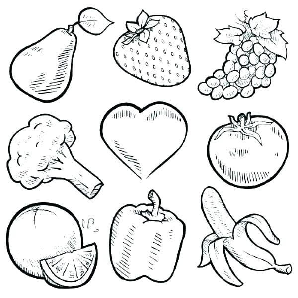 600x600 Vegetables Coloring Pages Fruit Color Pages Coloring Pages