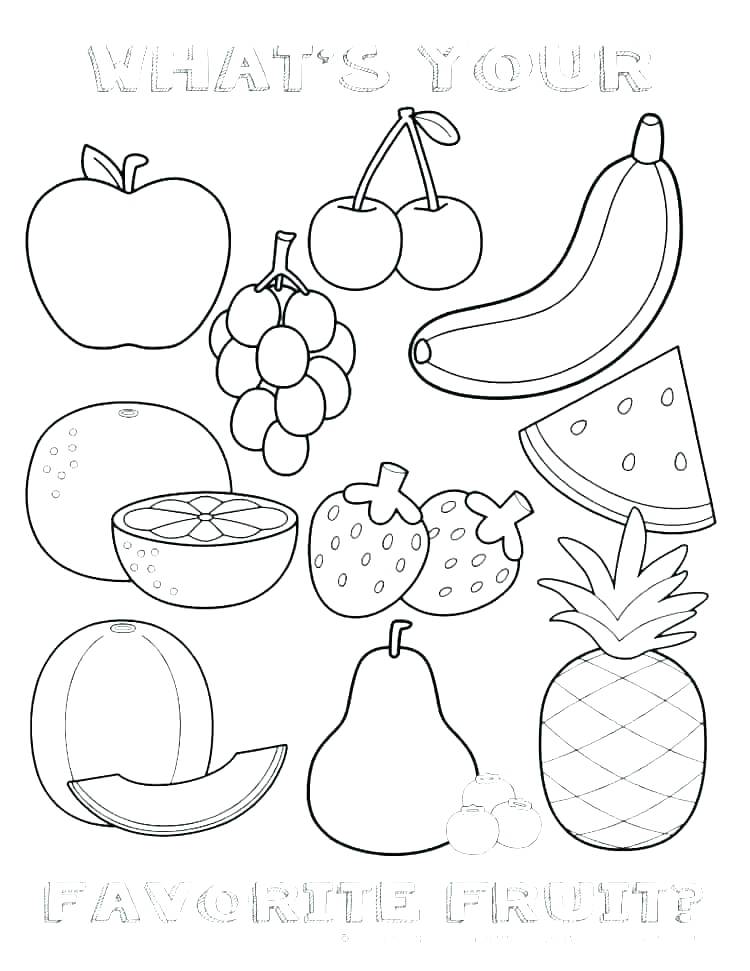 Printable Fruits And Vegetables Coloring Pages at GetColorings.com ...