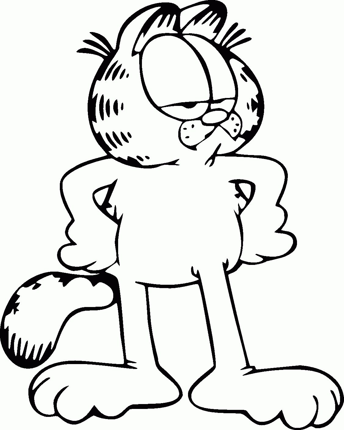 Garfield Coloring Pages 1127x1409 Garfield Coloring Pages