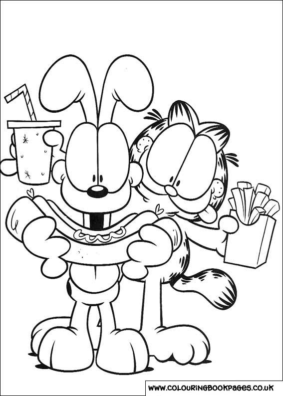 Printable Garfield Coloring Pages For Kids 567x794 Printable Garfield Coloring Pages For Kids