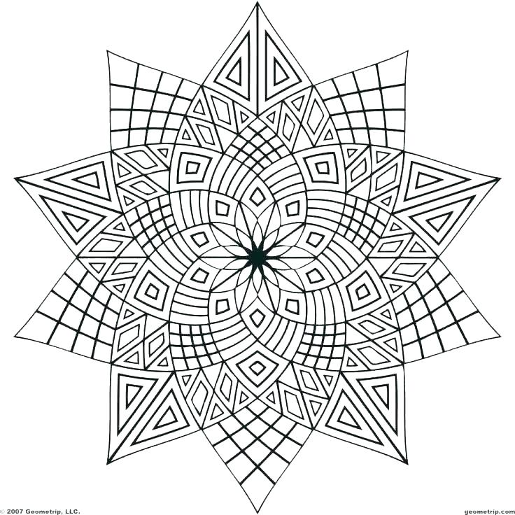 736x736 Geometric Coloring Sheets Printable Geometric Shapes Coloring