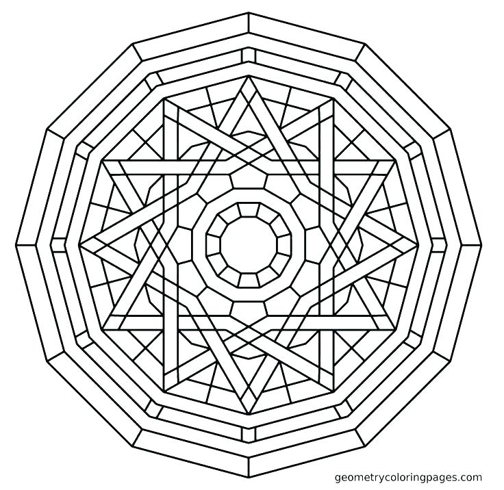 736x716 Printable Geometric Coloring Pages Page Free Mandala On Colouring