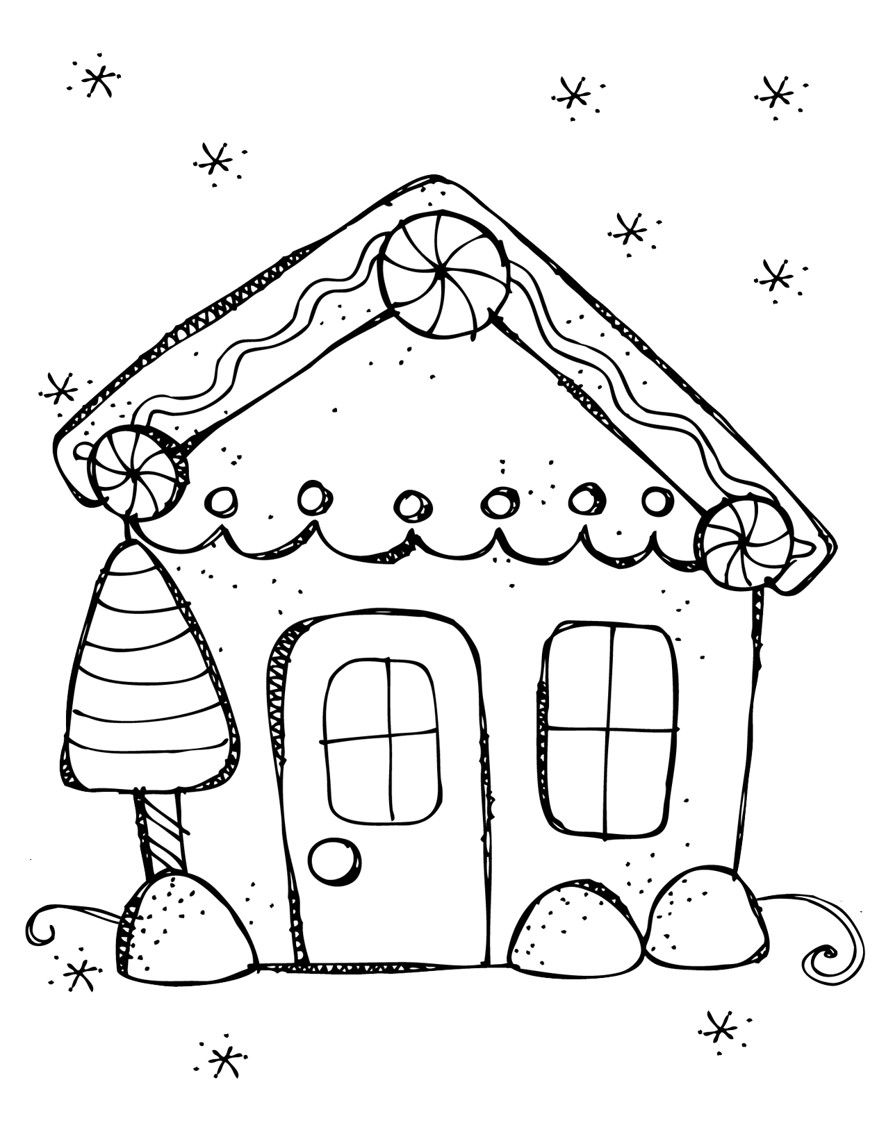 1275x1650 Gingerbread House Coloring Page Young Rembrandts Shop Collection