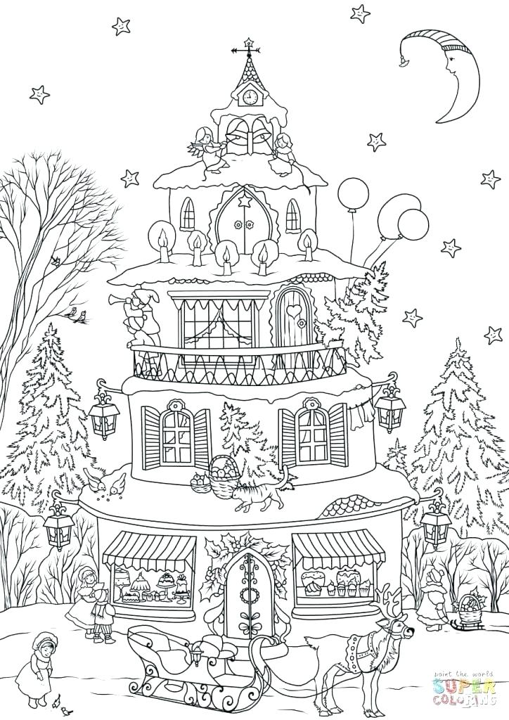 724x1024 House Color Page House Color Page Gingerbread House Coloring Page