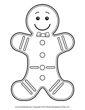 Gingerbread Man Coloring Page Christmas Printables 285x369 Gingerbread Man Coloring Page Christmas Printables