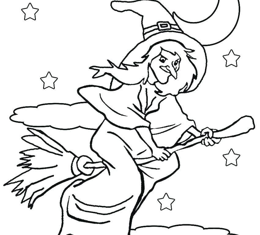 Coloring Pages For Halloween Free Smiling Witch And Crow Pumpkin 850x768 Coloring Pages For Halloween Free Smiling Witch And Crow Pumpkin