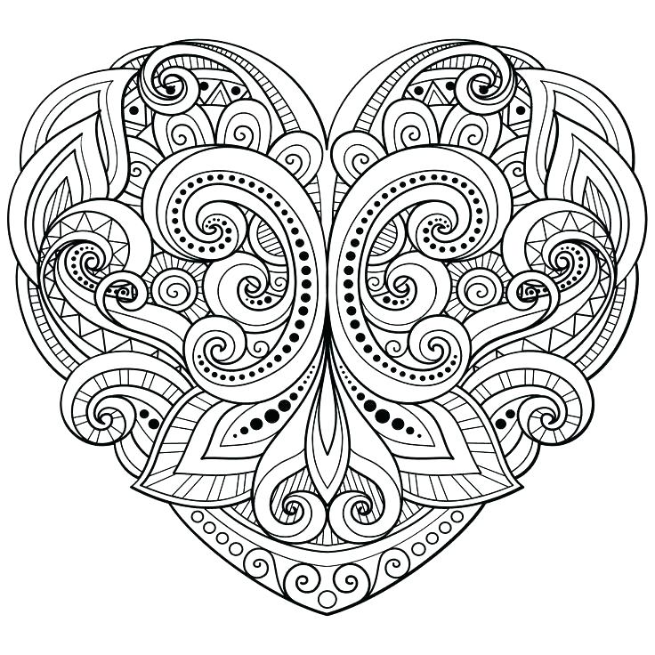 Heart Coloring Page Unique Heart Coloring Pages For Love Heart 736x736 Heart Coloring Page Unique Heart Coloring Pages For Love Heart