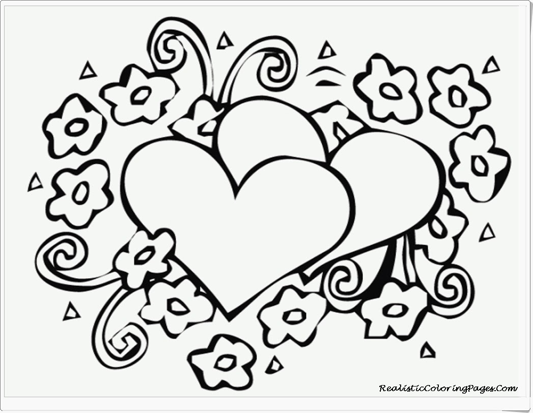 Heart Coloring Pages Free Printable Pictures Pleasing Love Wagashiya 1047x812 Heart Coloring Pages Free Printable Pictures Pleasing Love Wagashiya