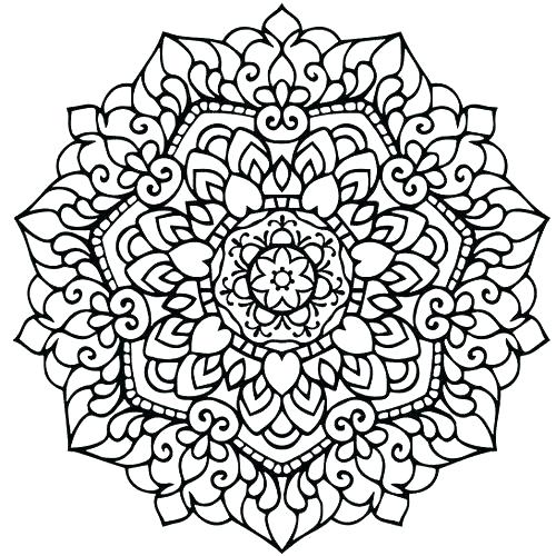 500x500 Kaleidoscope Coloring Pages Kaleidoscope Coloring Pages