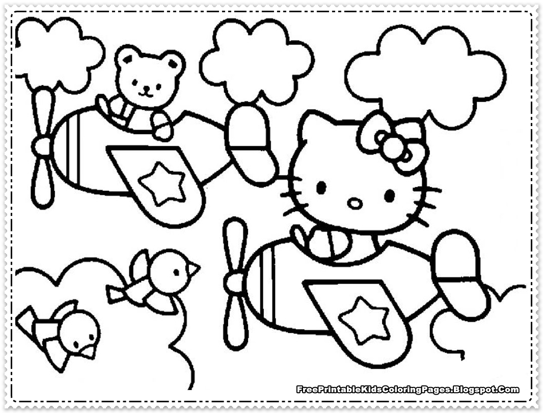 1066x810 Hello Kitty Coloring Pages For Girls