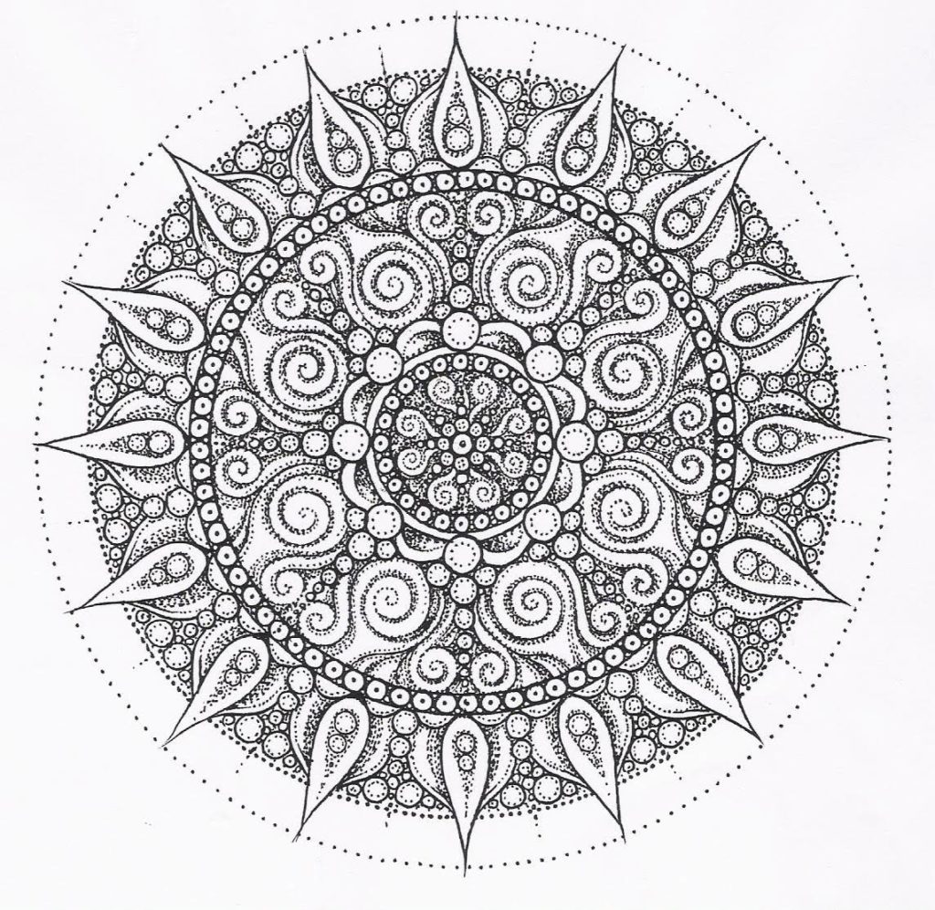1024x997 Free Celtic Mandala Coloring Pages Template To Print Adult