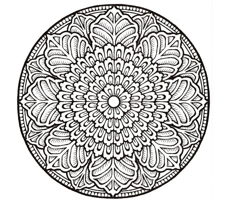 735x664 29 Free Printable Mandala Colouring Pages
