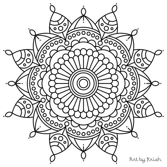 560x560 Printable Mandala Coloring Pages For Adults