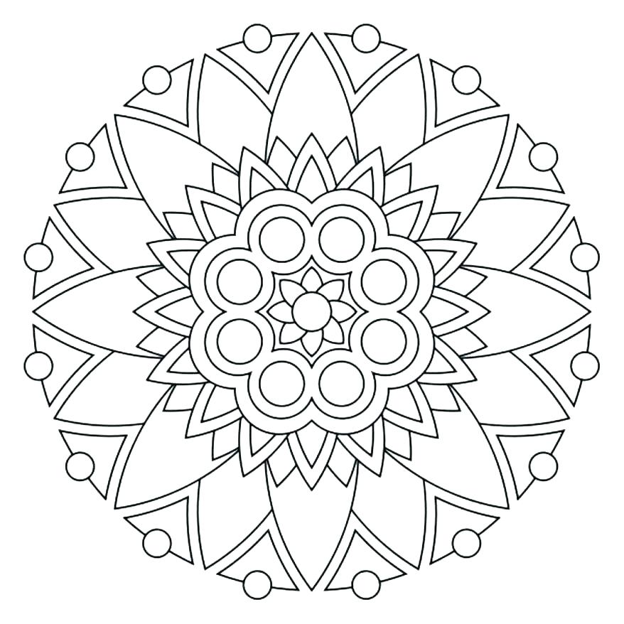878x878 Mandala Coloring For Kids Together With Idea Easy Mandala Coloring