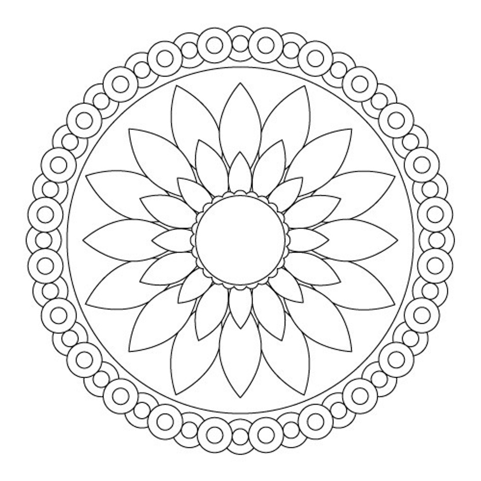 945x945 Mandala Coloring Pages Kids Free Printable Mandalas For Kids Best