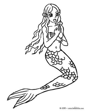 364x470 Mermaid Coloring Pages