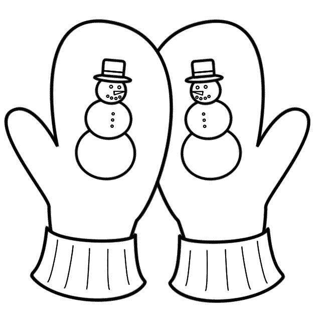 640x640 Mitten Coloring Pages