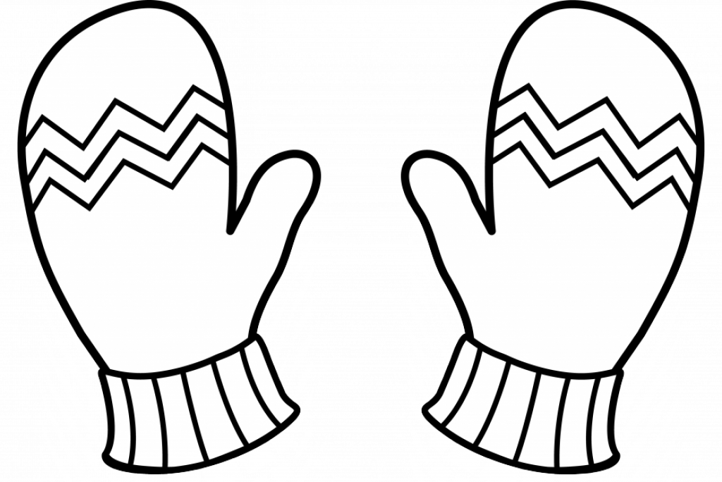 1024x684 Cool Idea Printable Mitten Coloring Page With Regard To Color