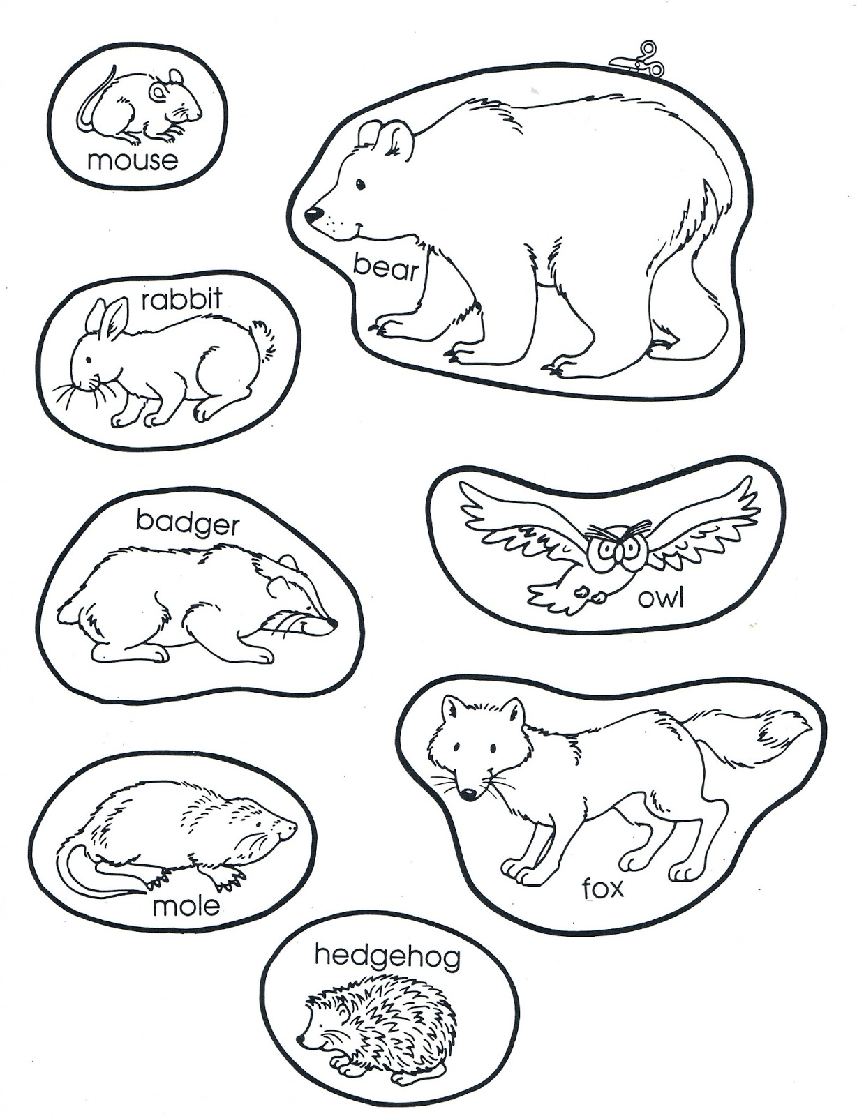 1228x1600 The Mitten Coloring Sheets Free
