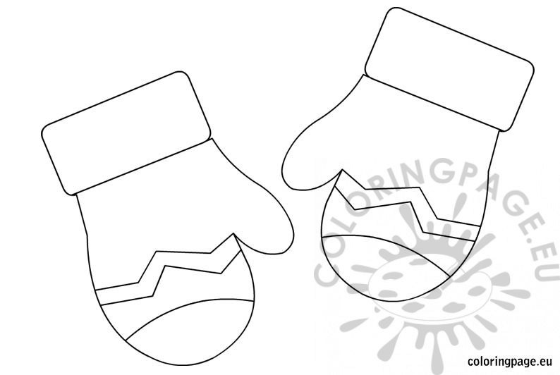794x532 Winter Coloring Page Printable Mitten Template Coloring Page