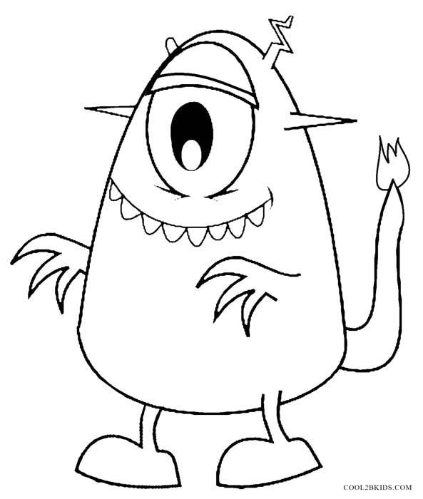 593x700 Monster Coloring Printable Funny Coloring Pages For Kids