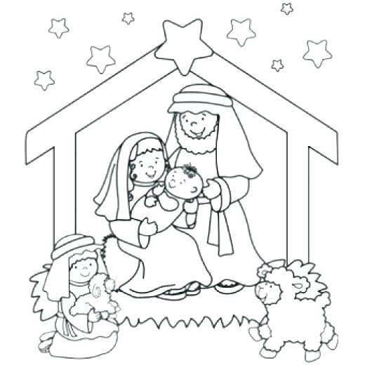 Nativity Color Pages Free Printable Nativity Coloring Pages 520x520 Nativity Color Pages Free Printable Nativity Coloring Pages