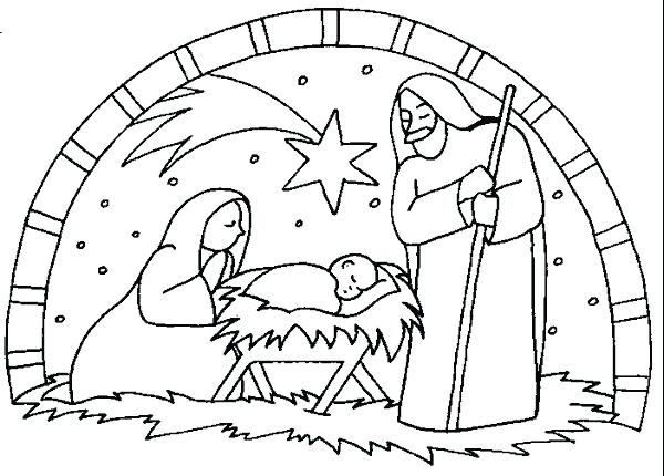 Printable Nativity Coloring Pages at GetColorings.com | Free printable ...