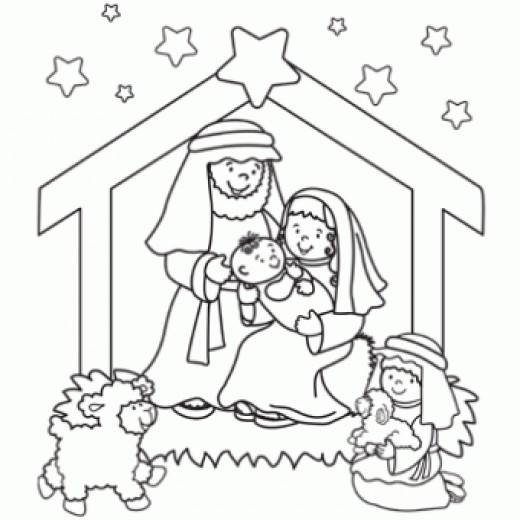 The Brilliant Stunning Free Printable Nativity Coloring Pages 520x520 The Brilliant Stunning Free Printable Nativity Coloring Pages