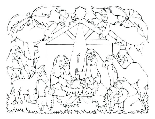 Nativity Colouring Pages To Print 600x460 Nativity Colouring Pages To Print