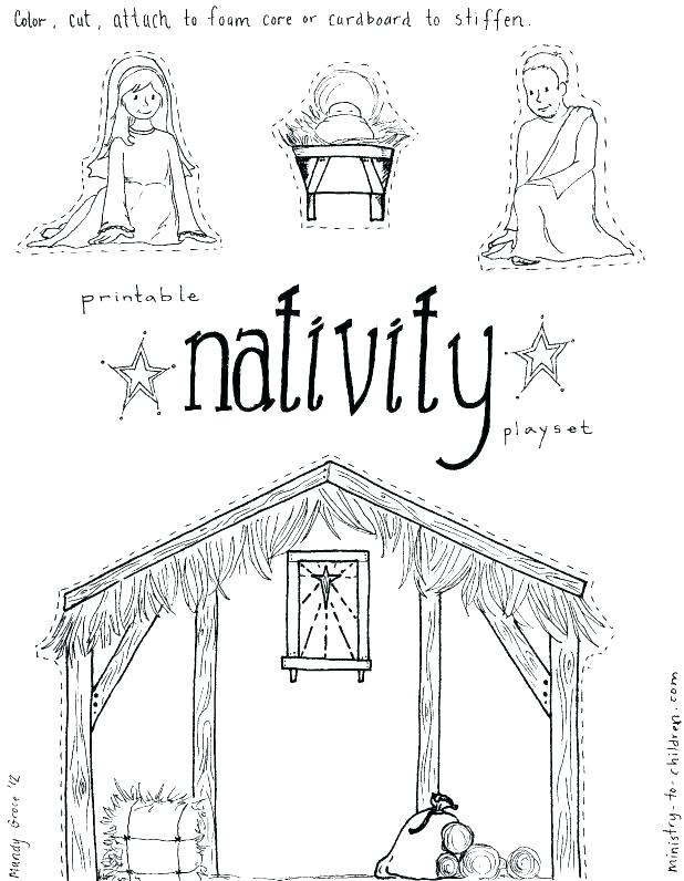 Printable Nativity Coloring Pages 618x796 Printable Nativity Coloring Pages