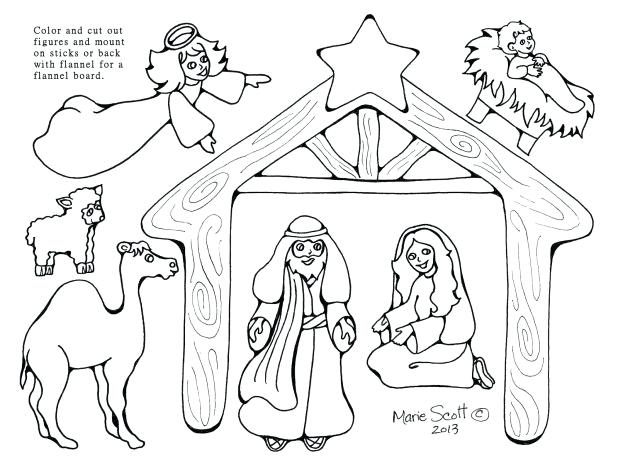 Free Printable Nativity Coloring Pages 618x475 Free Printable Nativity Coloring Pages