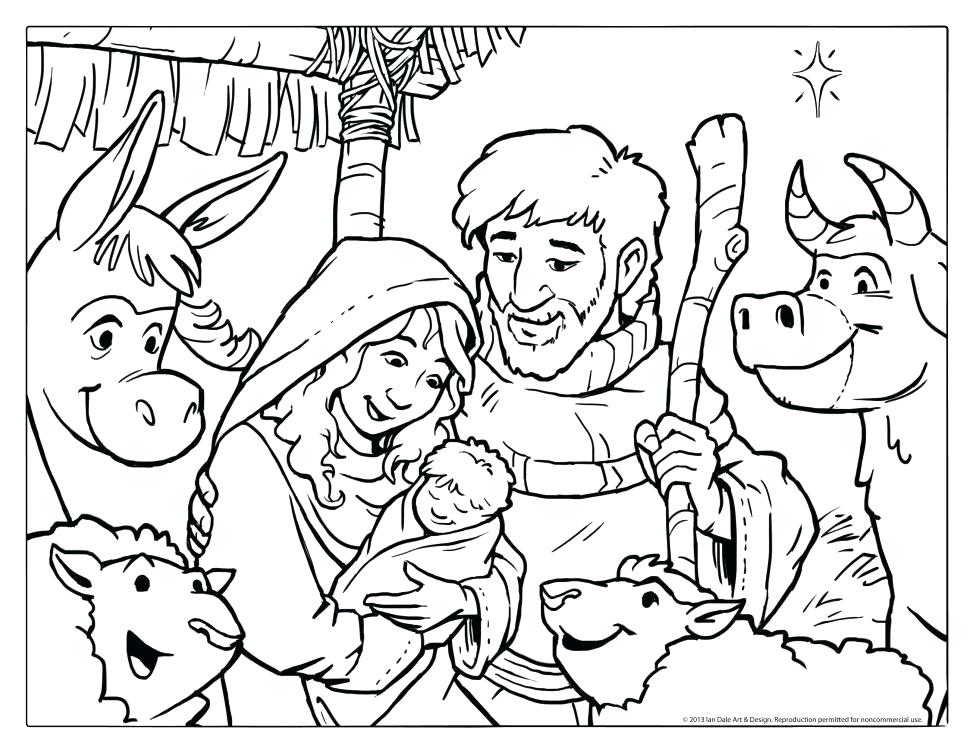 Nativity Scene Coloring Page 974x753 Nativity Scene Coloring Page