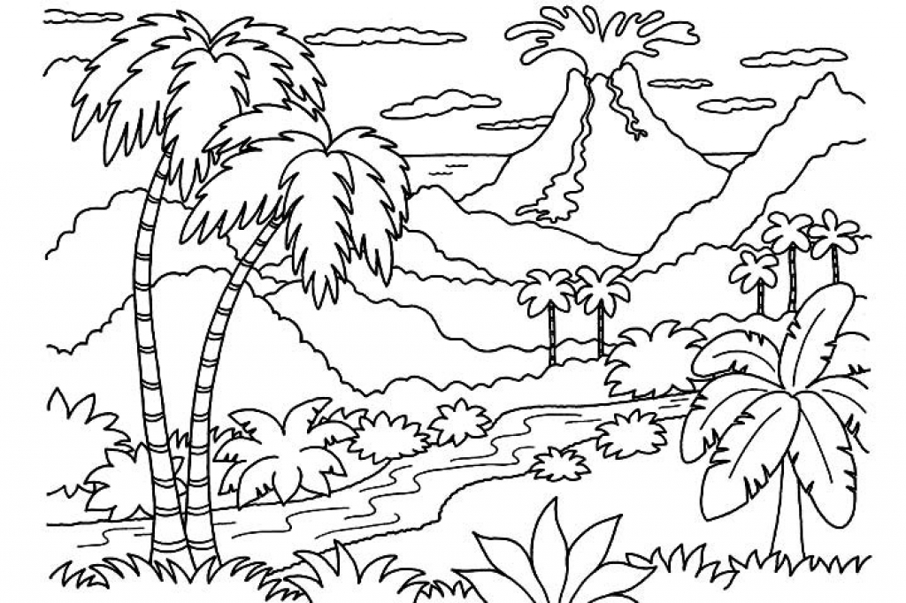 1024x682 Printable Nature Coloring Pages For Adults 2624448