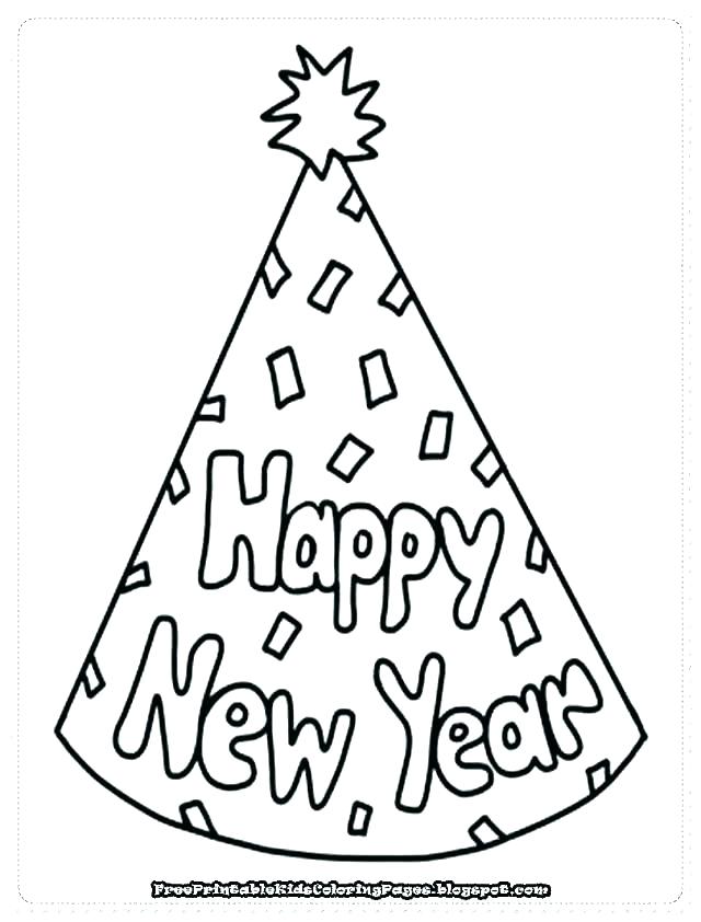 640x842 New Years Coloring Pages