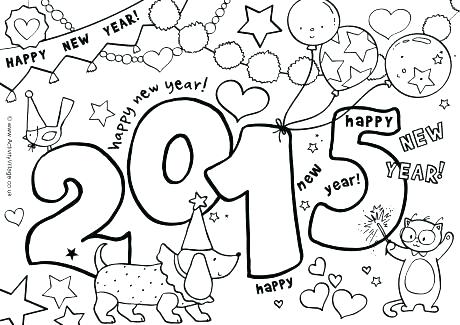 New Years Printable Coloring Pages Happy New Year Coloring Page 460x325 New Years Printable Coloring Pages Happy New Year Coloring Page