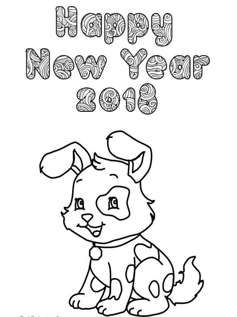 Printable New Year 2018 Coloring Pages 765x1024 Printable New Year 2018 Coloring Pages